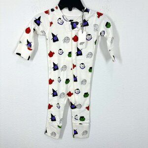 Monica & Andy Halloween Cartoon Pumpkin Mummy Pajamas Size 0-3 Months NWT